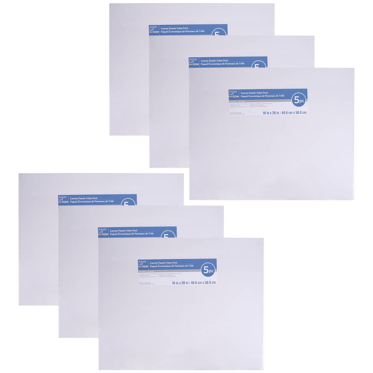 6 Packs: 5 ct. (30 total) Value Pack Canvas Panels by Artist's Loft® Necessities™